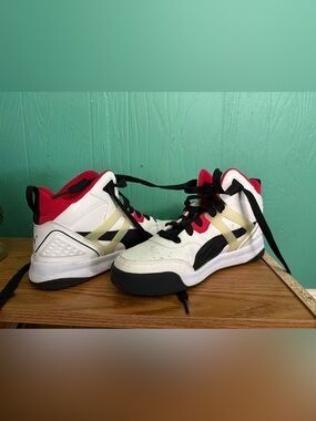 Puma Kids White, Black & Red High-Top Sneakers